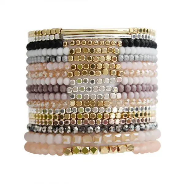 Simple Style Geometric Beaded Crystal Beaded Bracelets Wholesale