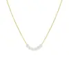 PVD Coated Real Gold Plated 18K Gold Pearl 304 Stainless Steel Waterproof Non Tarnish 304 Stainless Steel Necklace