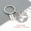 Wholesale Fashion vintage life tree thankyou pendant keychain gift handmade party souvenir jewelry