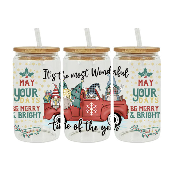 Wholesale New Christmas UV Cup sticker crystal logo pattern 23 cmX11cm in stock