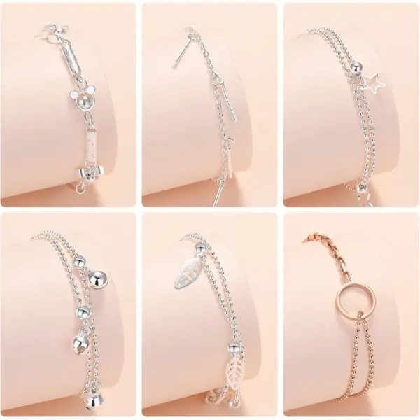 Wholesale Fashion Geometric Star Heart Shape Copper Plating Bracelets 1 Piece