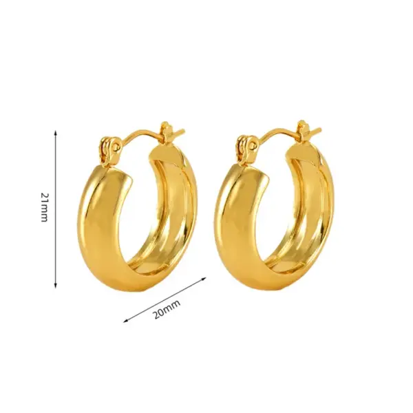 Wholesale 18K Gold Plated 316 Stainless Steel PVD Coated Titanium Steel C Shape Star Waterproof Non Tarnish Elegant Modern Style Drop Earrings For Women's