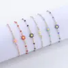 Wholesale Cute Sweet Flower 304 Stainless Steel Bracelets In Bulk