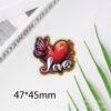 oly-0dba31b07fc1191733d3f0fdec93b5a0 Wholesale pink cartoon rabbit peach heart letter Acrylic Flatback OLY Exclusive