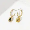304 Stainless Steel Irregular PVD Coated Artificial Crystal Real Gold Plated Gold Plated Casual Simple Style Waterproof Non Tarnish Ear Studs