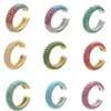 Wholesale Fashion Geometric Plating Copper Zircon Copper Earrings