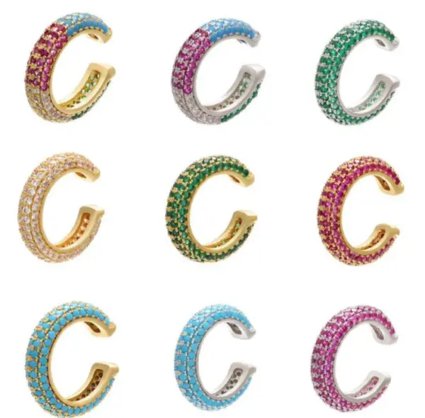 Wholesale Fashion Geometric Plating Copper Zircon Copper Earrings