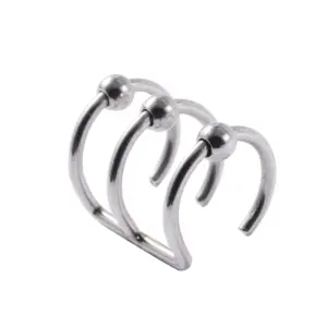 Steel Ball Three-Layer Ear Clip 1.2x8mm