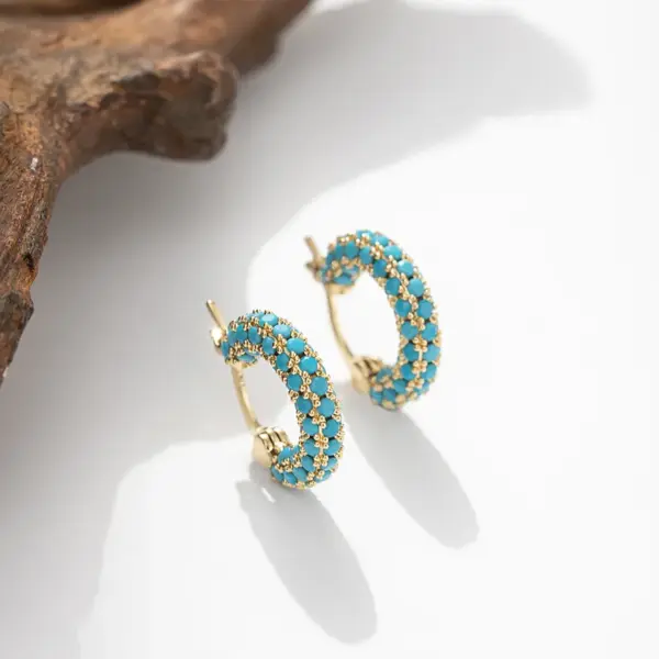 Wholesale 1 Pair Classic Style Circle Plating Inlay Copper Zircon Gold Plated Earrings