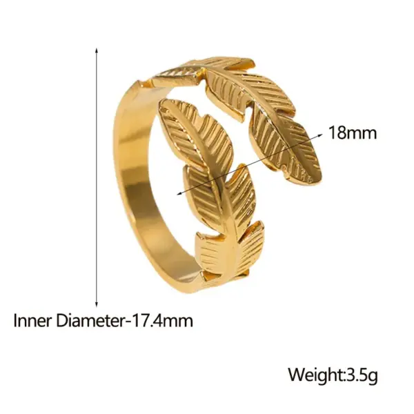 Wholesale Jewelry Casual 304 Stainless Steel 18K Gold Plated Plating Stainless Steel Rings