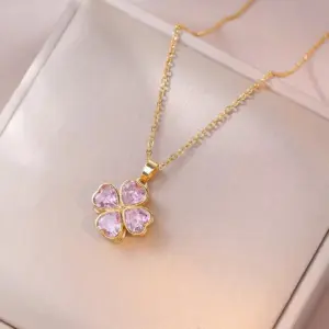 X3339 Pink Rotating Necklace