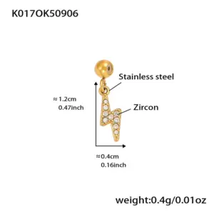 K017-Golden Lightning Zircon Pendant