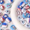 Wholesale Cartoon Cute Double-Sided Printed Steamed Bun Beads OLY Exclusive