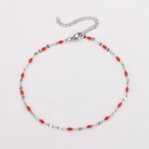 Steel Color-Red / Lip chain