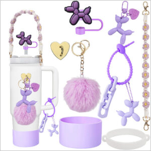 Purple balloon dog braided handbag