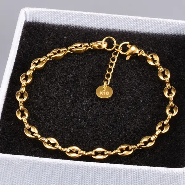 PVD Coated Real Gold Plated 18K Gold Ft 304 Stainless Steel Titanium Steel Cute Handmade Pastoral Waterproof Non Tarnish 304 Stainless Steel Titanium Steel Lobster Trier Clasp Closure Bracelets