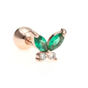 Small Green / Rose Gold