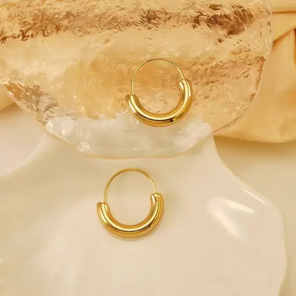 Wholesale 1 Pair Modern Style U Shape Plating Titanium Steel Earrings