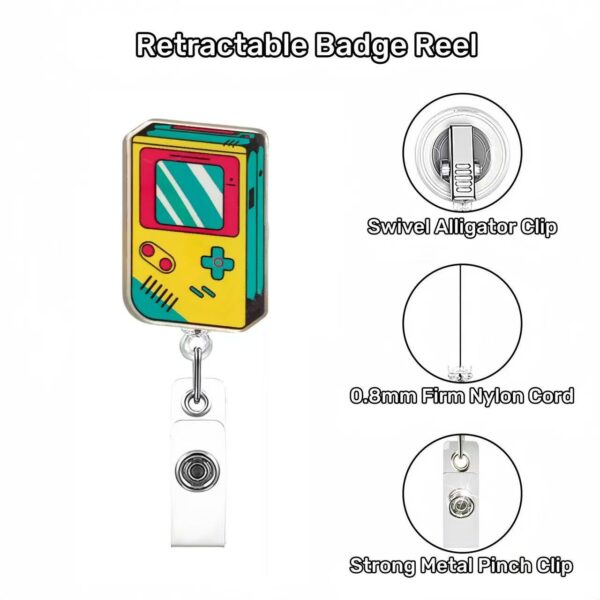 Wholesale Retro-style acrylic name tag with telescopic buckle