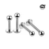 1 Piece Pure Titanium Stone-Free Simple Style Classic Style Lip Rings Solid Color Silver Polishing Lip Rings