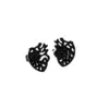Wholesale PVD Coated 18K Gold Real Gold Plated Heart 304 Stainless Steel Simple Style Waterproof Non Tarnish Ear Studs