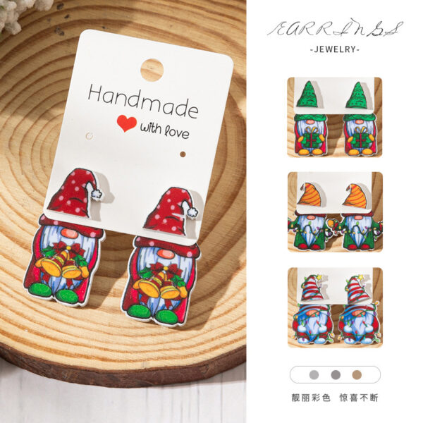 Wholesale Christmas-themed acrylic earrings
