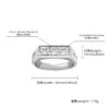 Wholesale European and American Ins Fashion Simple Ring Decorated with Copper Inlaid with Zircon Stylish High-End Texture Men's Sugar Cube Diamond Ring