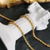 Wholesale Jewelry Fashion Solid Color 304 Stainless Steel 18K Gold Plated Chain Stainless Steel Necklaces