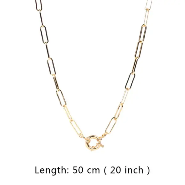 Wholesale Copper Fashion Geometric Plating Necklace