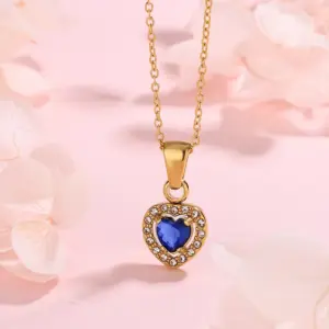 Multicolor-Golden Yellow / One Size / Sapphire Blue Necklace
