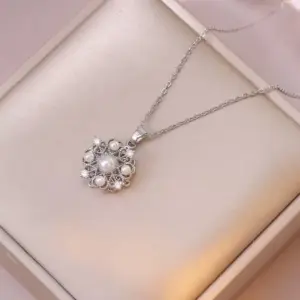 X1075 Steel Color Rotating Necklace