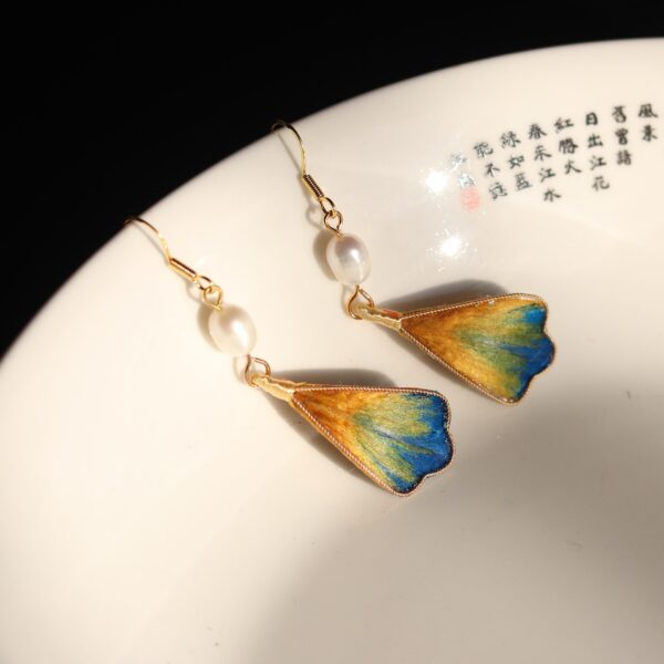 Wholesale Velvet Flower Pearl Filigree Earrings Chinese Classical National Style Hanfu Cheongsam Earrings Earrings