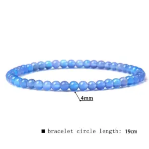 4mm Blue Agate / 19cm