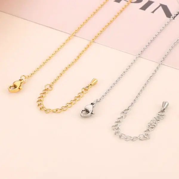 Wholesale 304 Stainless Steel Cartoon Character PVD Coated Artificial Diamond 18K Real Gold Plated Cute Waterproof Non Tarnish Plating Inlay Cable Chain Pendant Necklace