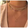 Wholesale Fashion Geometric Copper Inlay Zircon Necklace 1 Piece