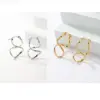 Wholesale 1 Pair Elegant Simple Style Irregular Geometric Plating 201 Stainless Steel 18K Gold Plated Earrings