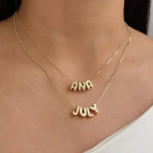 Wholesale Jewelry Basic Letter Letter Copper Brass 14K Gold Plated