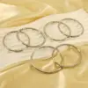 Wholesale PVD Coated 18K Gold Plated Solid Color Stainless Steel Simple Style Waterproof Non Tarnish 304 Stainless Steel Bangle