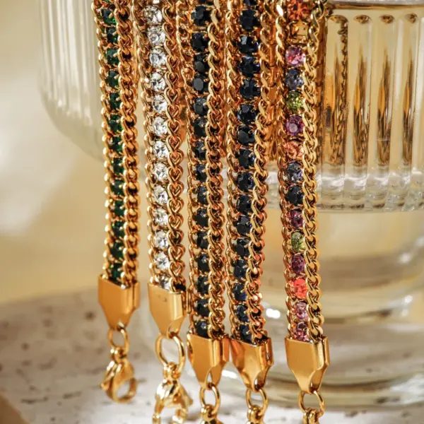 Wholesale PVD Coated K Gold Plated Irregular 304 Stainless Steel Modern Style Classic Style Waterproof Non Tarnish 304 Stainless Steel Bracelets