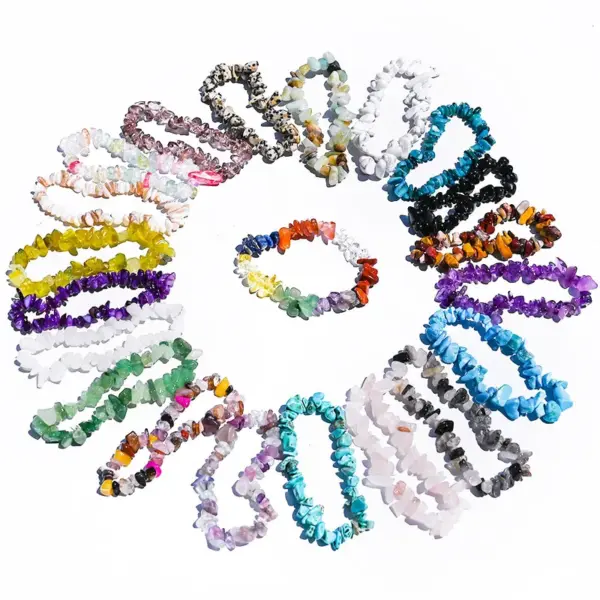 Wholesale Simple Style Solid Color Natural Stone lishing Bracelets