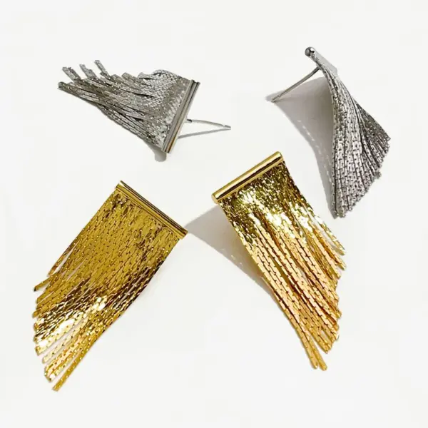 Wholesale Fashion Tassel Copper Plating Drop Earrings 1 Pair