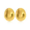 PVD Coated Real Gold Plated 18K Gold Oval 304 Stainless Steel INS Style Waterproof Non Tarnish Ear Studs