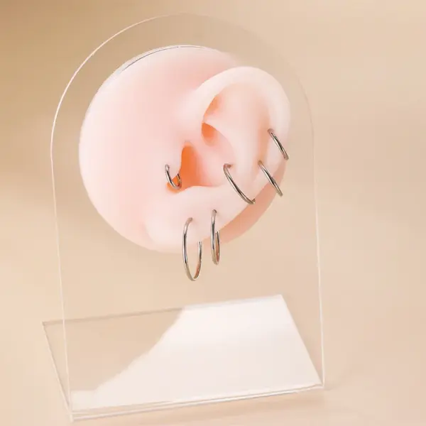 1 Piece Nose Rings & Studs Fashion Circle Pure Titanium Plating Nose Pin