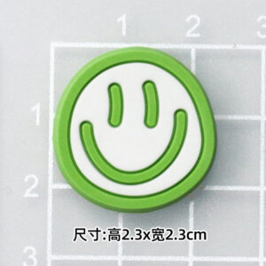 Soft glue: green smiley face [2.3*2.3cm small]