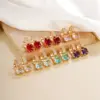 Wholesale 1 Pair Casual Classic Style Geometric Copper Zircon K Gold Plated Drop Earrings