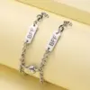 Wholesale 1 Pair Fashion Letter Stainless Steel Handmade Bracelets