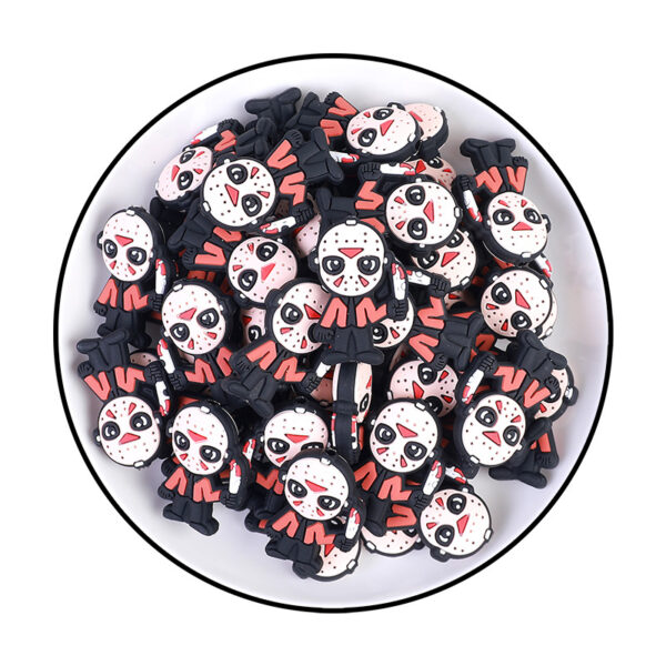 oly-0e8f3172b8fc0bbc605ca753d534410d Wholesale Halloween Silicone Beads Dark Series Loose Beads DIY Bracelet Necklace Accessories Cartoon Beads Wholesale Bead Pendant