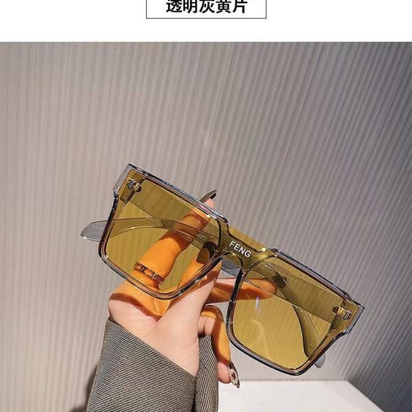 Wholesale 2023 New Personalized Sunglasses Internet Celebrities Same Style Men's and Women's Large Frame Sunglasses Anti-Uv Fashion Trend Glasses