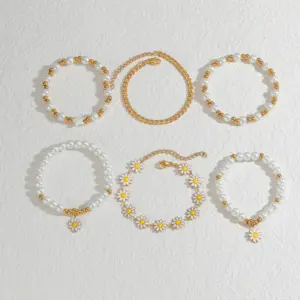 PVD Coated Real Gold Plated 18K Gold Geometric 304 Stainless Steel Elegant Cute Streetwear Waterproof Non Tarnish 304 Stainless Steel Bracelets