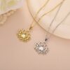 Wholesale Water Drop Lotus Necklace Ladies Stainless Steel Fashion Casual Pendant Niche Design Trend Necklace
